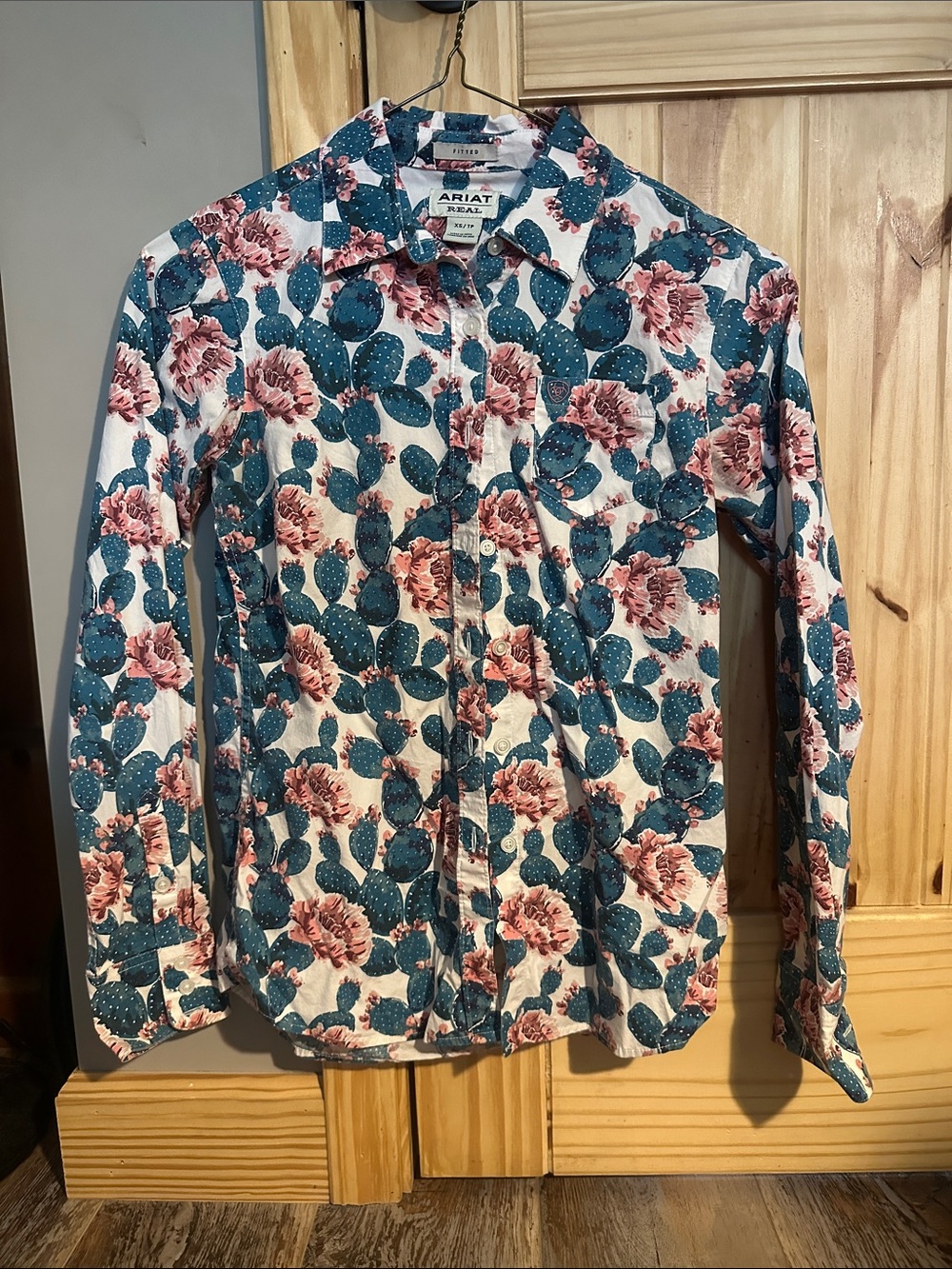 Women's Floral Button-Up Shirt - Likely 'Jean Jackets' Not Applicable